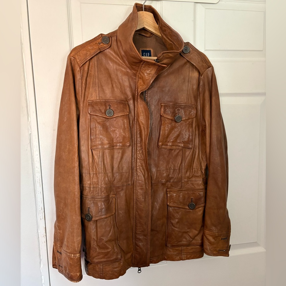 Vintage Gap lamb leather jacket